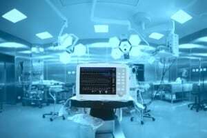 Innovative technology in a modern hospital operating room