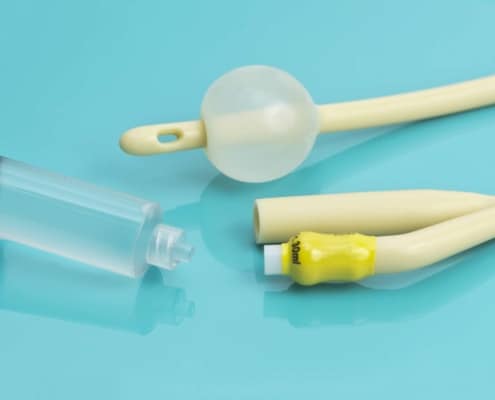 close up view of disposable medical devices